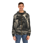 Full-Zip Hoodie - Mechacat on a Rooftop Design