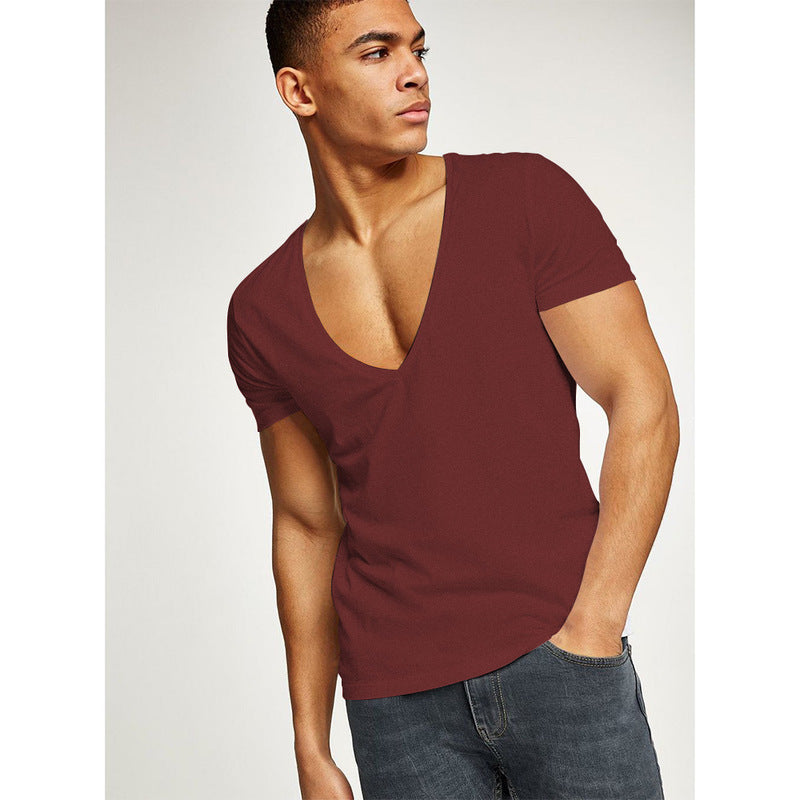 Men’s Deep V Neck T-Shirt for fitness and boxing