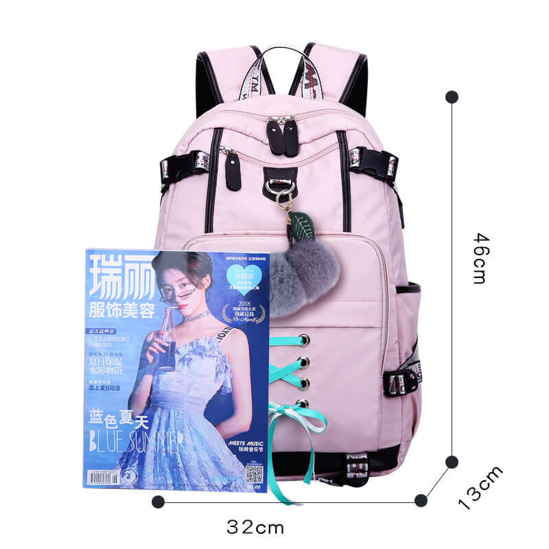 Women’s USB Charging Backpack with organized pockets