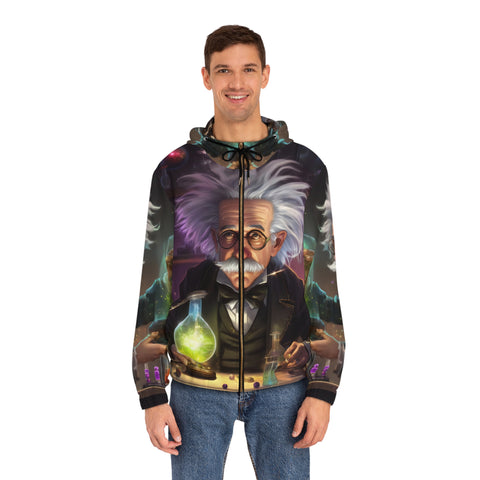 Funny Chemistry Experiment Men's Full-Zip Hoodie