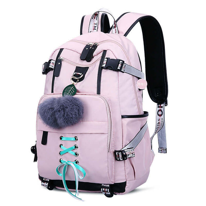 Women’s USB Charging Backpack with laptop compartment