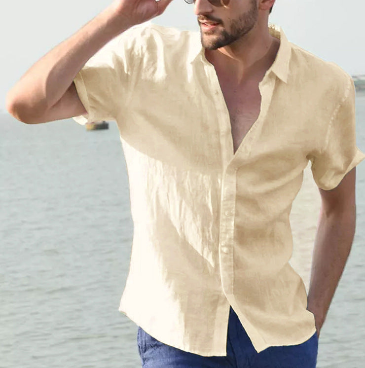 Explosive cross-border special for European and American summer short-sleeved casual foreign trade men&