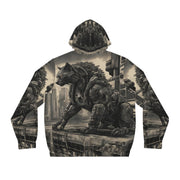 Full-Zip Hoodie - Mechacat on a Rooftop Design