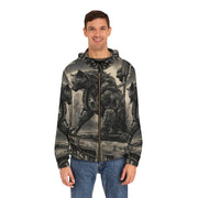 Full-Zip Hoodie - Mechacat on a Rooftop Design