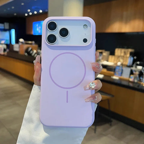 Solid Color Silicone Magsafe iPhone Case