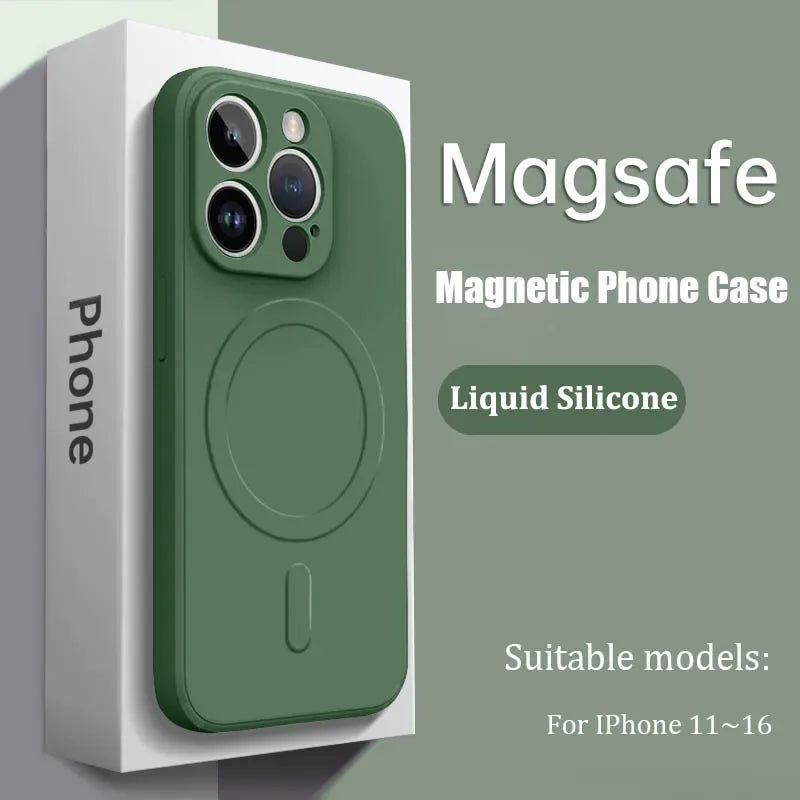 Luxury Magsafe Silicone Case For iPhone 17–11