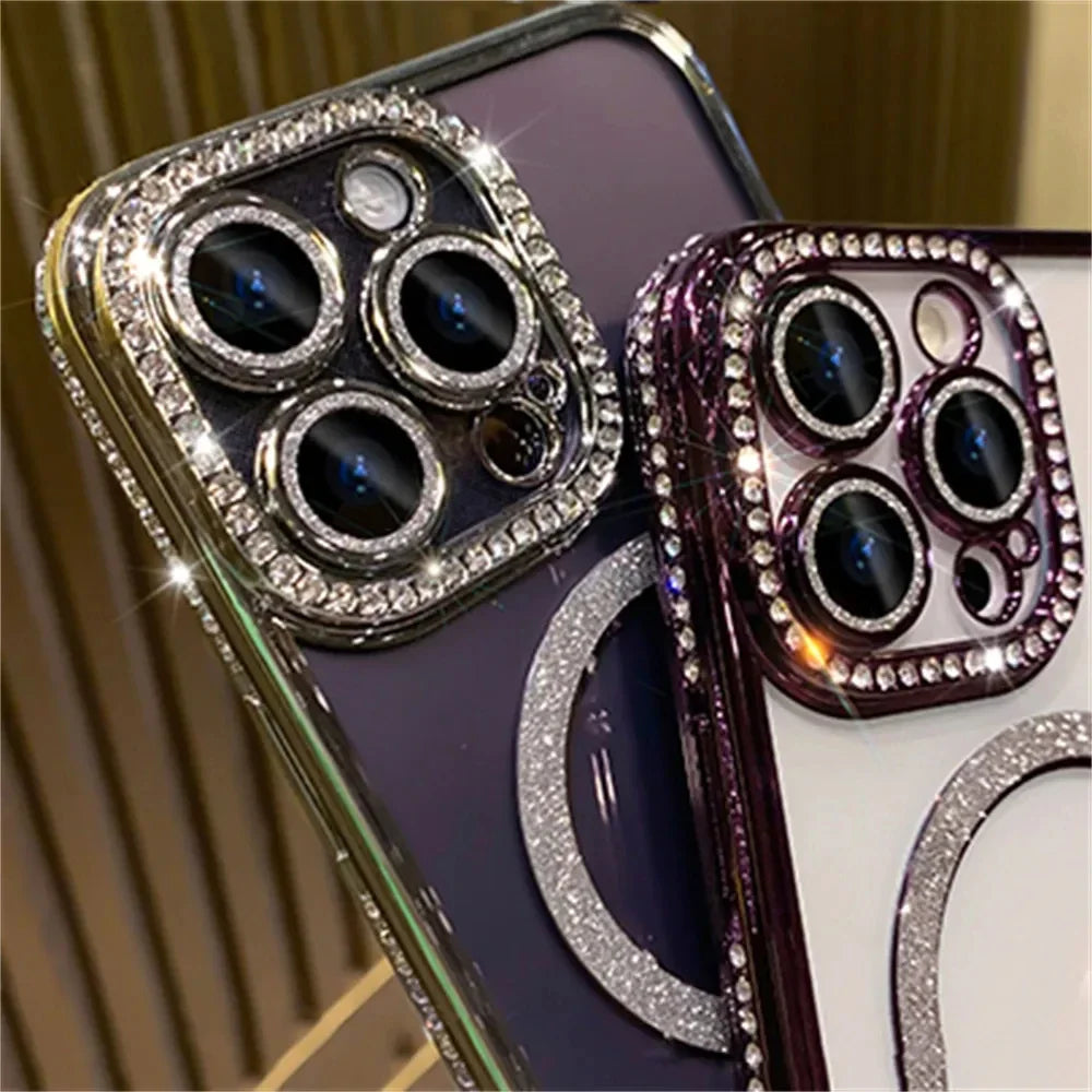 Luxury Transparent Diamond iPhone 13 Cover