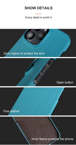 Luxury Leather iPhone Case For 17 Pro Max–7