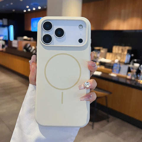 Solid Color Silicone Magsafe iPhone Case