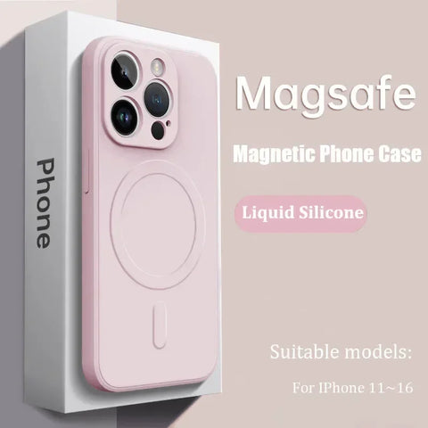 Magnetic Silicone Case for iPhone 16