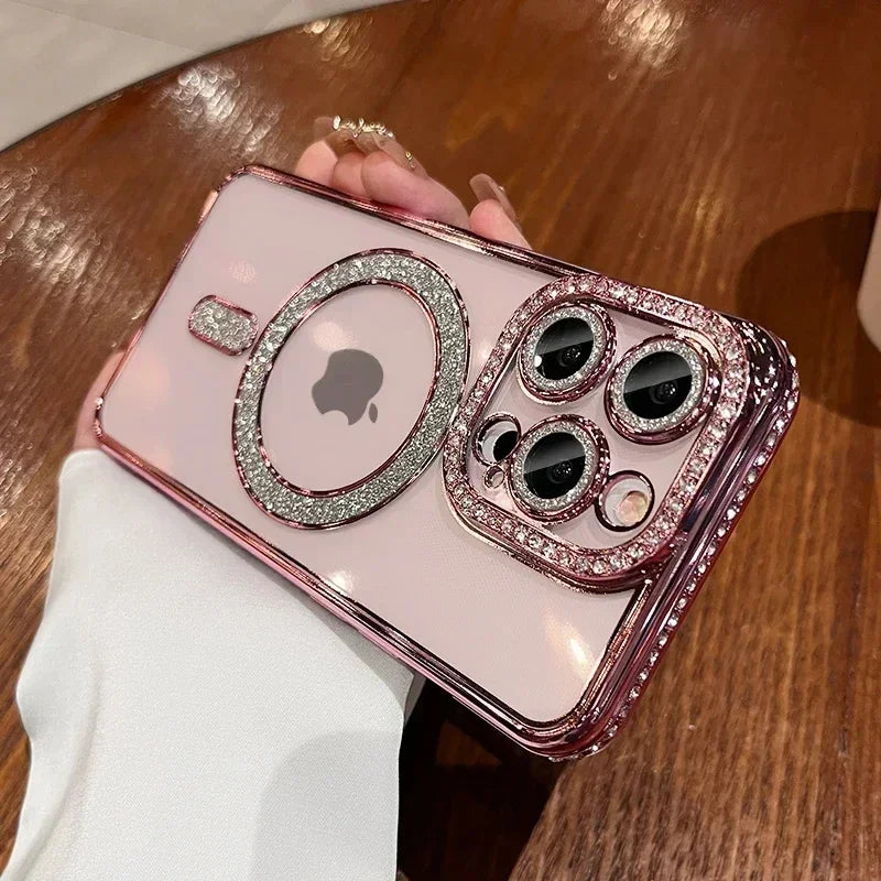 Luxury Transparent Diamond iPhone 13 Cover