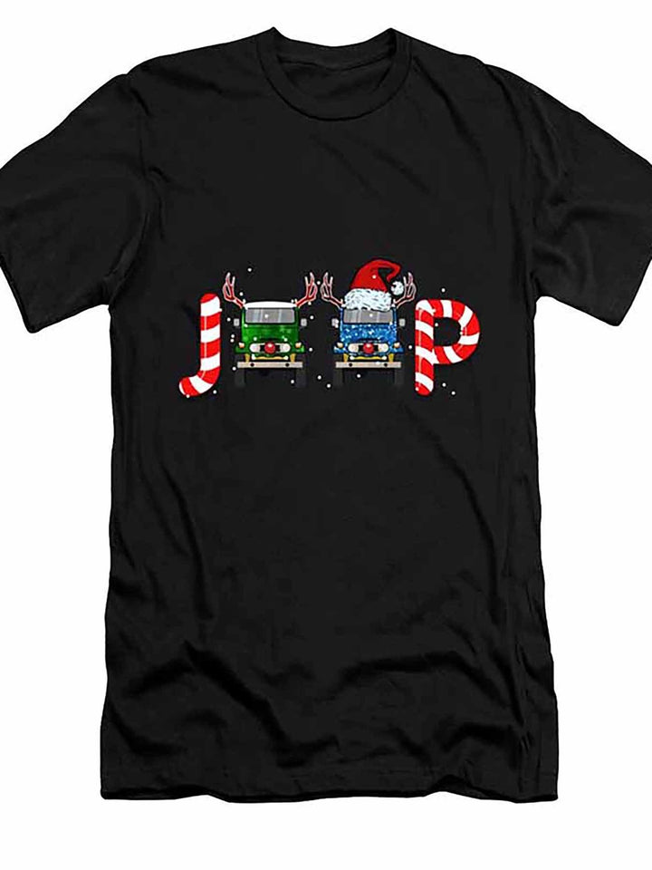 Christmas Jeep Candy T-shirt Men&