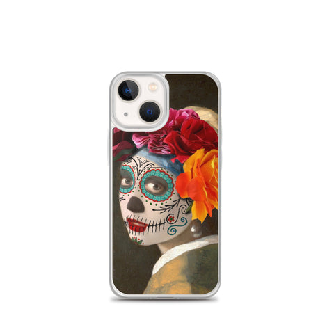 Catrina with a pearl earring Clear Case for iPhone®