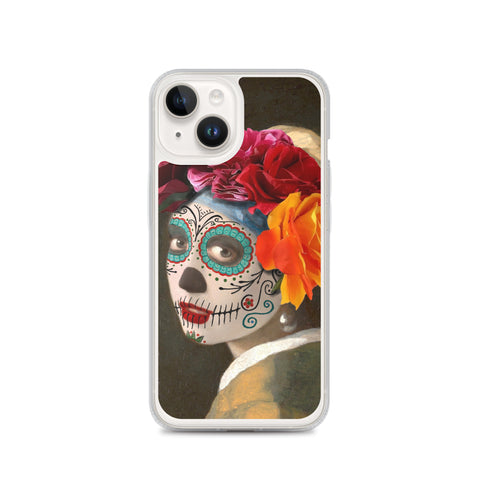 Catrina with a pearl earring Clear Case for iPhone®