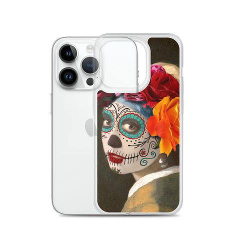 Catrina with a pearl earring Clear Case for iPhone®