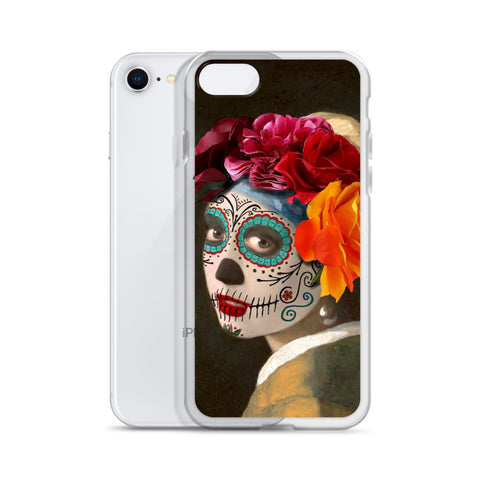 Catrina with a pearl earring Clear Case for iPhone®