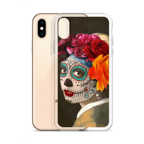 Catrina with a pearl earring Clear Case for iPhone®