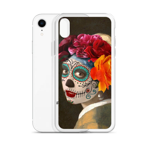 Catrina with a pearl earring Clear Case for iPhone®