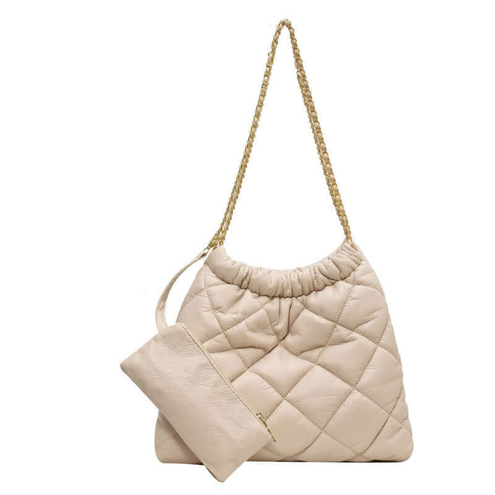 Brown Women’s Bucket Bag with shoulder strap