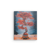 Japanese maple bonsai thin canvas print