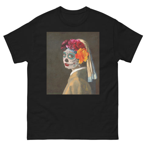 Catrina with a pearl earring unisex classic tee