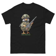 Unisex classic tee Hatchie with a machine gun