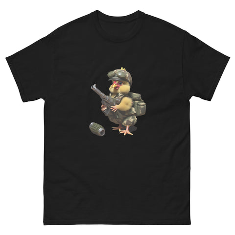 Chicken with a machine gun Unisex classic tee