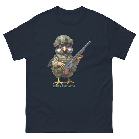Unisex classic tee Hatchie with a machine gun