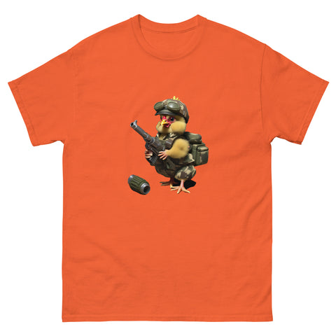 Chicken with a machine gun Unisex classic tee