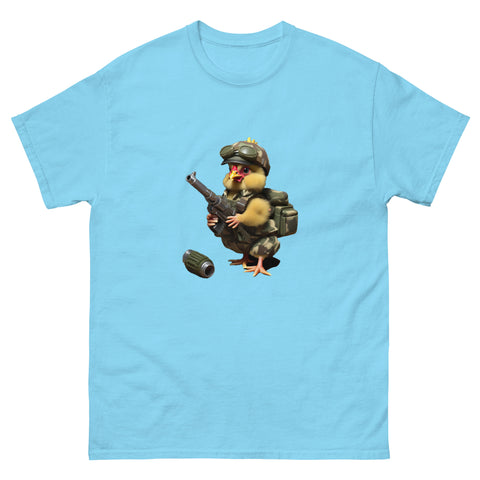 Chicken with a machine gun Unisex classic tee